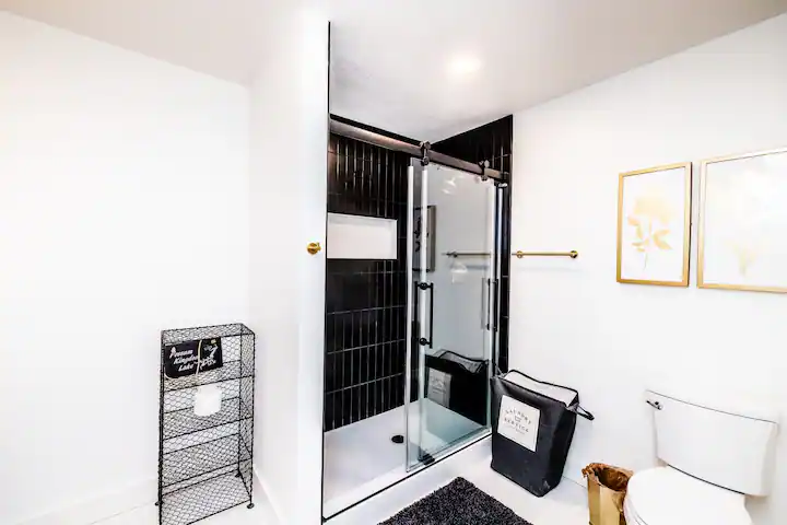 Sandy Shores Oasis bathroom with designer shower