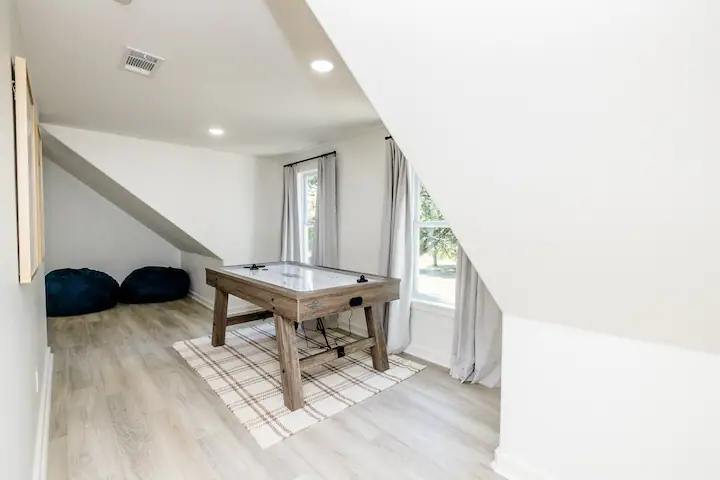 Sandy Shores Sanctuary room nook with air hockey table